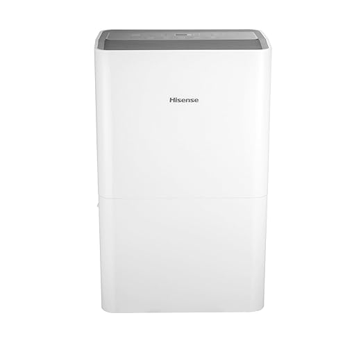 Hisense 50 Pint Portable Dehumidifier, Energy Efficient Quiet Humidity Absorber Moisture Extractor for Bathroom Bedroom Garage Attic Large Home House Crawl Space Closet