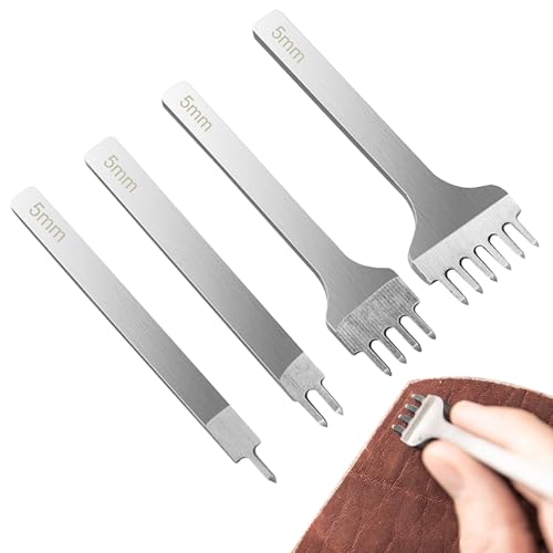 Mbiyhgta Leder Stanzer Werkzeug Set, 4-teilig