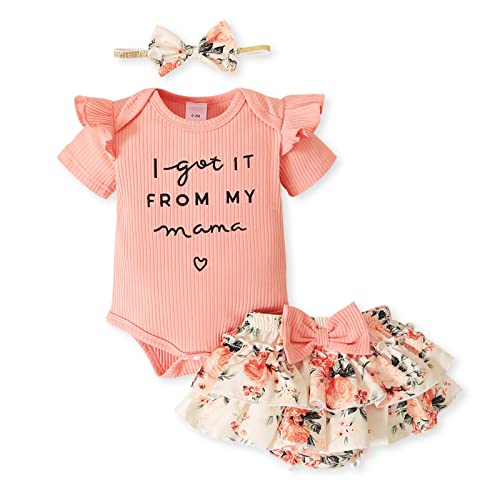Image of PATPAT 95% Baby Girl Cotton Short-sleeve Romper Floral Shorts with Headband Set