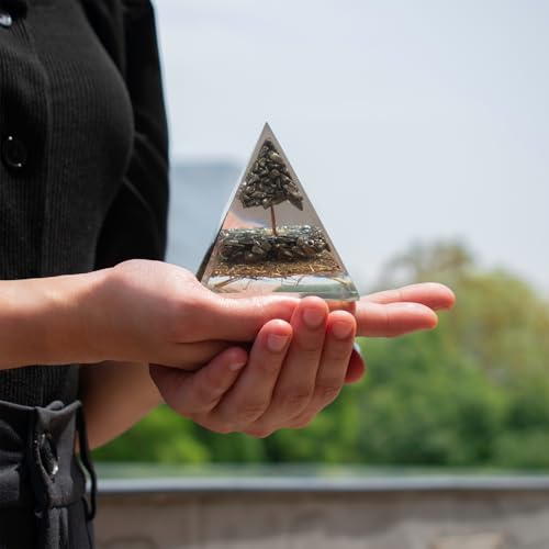 Image of Astrotalk Pyrite Money Magnet Pyramid | Pyrite Stone Infused Vastu Pyramid for Wealth & Abundance | Vastu Items for Home & Office | Attracts Prosperity, Success & Positive Energy