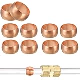 BinPhorm 15mm Rohraußendurchmesser Kompressionshülsen,10 PCS Kompression Hülsen Klemmringverschraubung 15mm Fuer Kupfer für Luft Wasser Gas