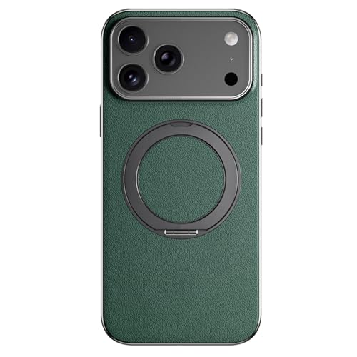 Coque cuir iPhone 17 Pro vert pour une recharge magnétique au quotidien