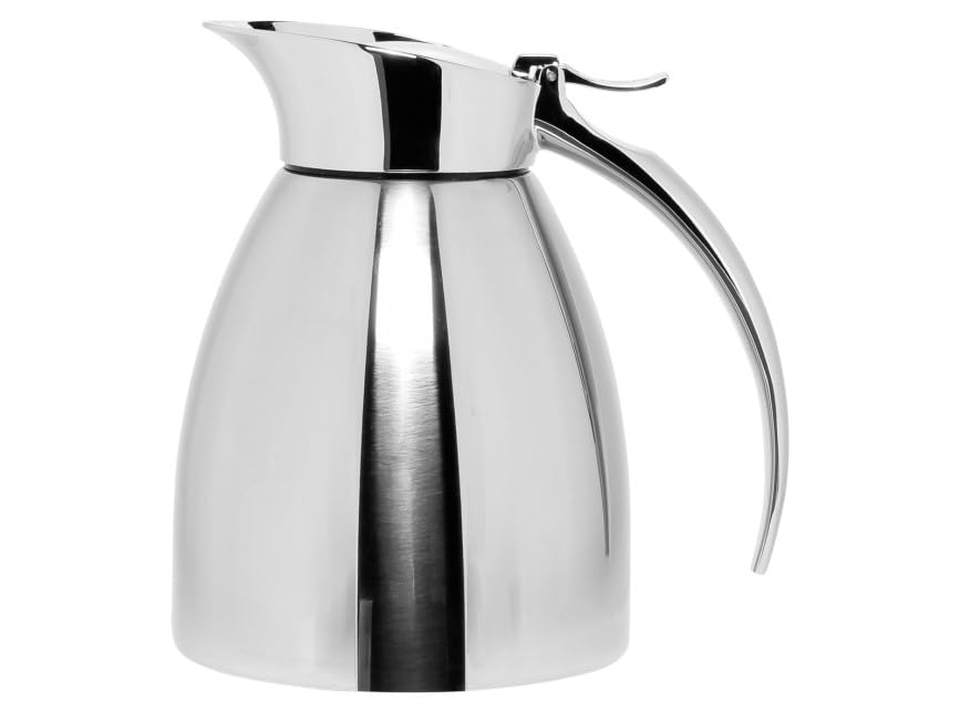 Emsa Eleganza Termos 502664 | 1,3 L Kapasite | Easy Open Kilit | 12 Saat Sıcak, 24 Saat Soğuk | Paslanmaz Çelik, Gümüş