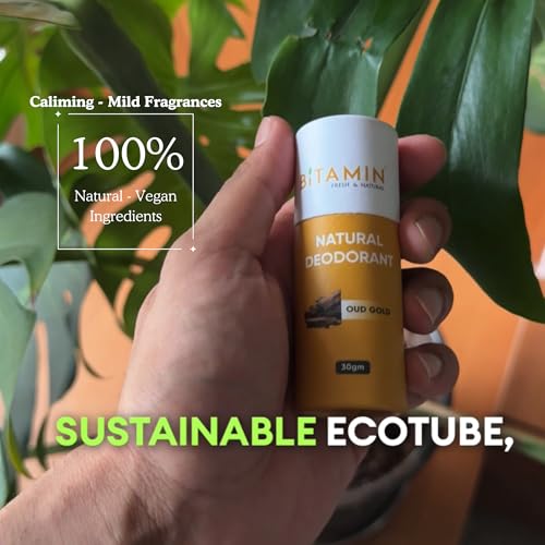 Image of Bitamin Natural Underarm deodorant Roll On Cream | Men & Women Skincare 5% Vitamin C & E | Alcohol, Parabens free | Anti Pigmentation & Odour Control | Made in India | Sea Salt 30 g (Pack of 1)