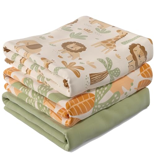 Image of Muslin Swaddle Blankets, Muslin Baby Blanket, Extra Soft Muslin Blanket, 3 Pack, Large Receiving Blankets for Boys & Girls, Breathable Baby Essential