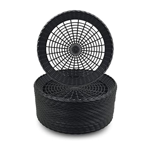 Sedmoon Wiederverwendbare Kunststoff-Papptellerhalter, strapazierfähig, gewebter Papiertellerhalter (schwarz) Cover