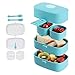 Produktbild Brotdose Kinder, Bento Box Lunchbox mit 4 Fächern Snackbox aus Lebensmittelechtem Kunststoff Essensbox Tragbar für Kindergarten Schule Büro