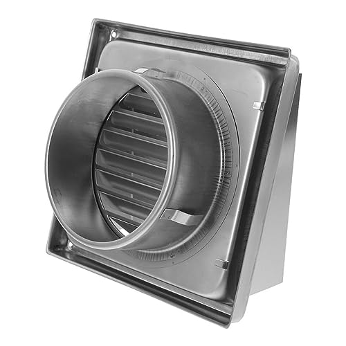 JSEIAJB Rejilla de Ventilación para Pared y Techo de Acero Inoxidable para Extractor y Secadora Exterior con Lamas miniatura 1