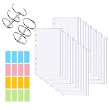 25PCS A6 Size Waterproof PVC Pouch Circular Knitting Needle Pouches Zipper Folders 2 Three-Ring Binders for Round Knitting Needles Bag, Cable Knitting Needles Storage, Knitting Needle Holder (Clear)