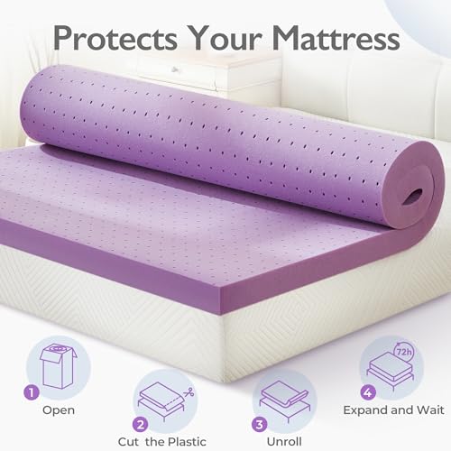 Image of BDEUS 1.5 inch Queen Size Mattress Topper, Cooling Gel Memory Foam Bed Topper for Pressure Relief and Back Pain, CertiPUR-US Certified