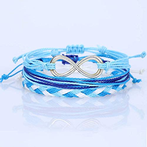 Softones Boho Rope Ankle Bracelets For Women Waterproof Adjustable Braided Anklets For Teen Girls - Turtle|Wave|Beads|Infinite|Starfish|Boat Anchor #TOP3