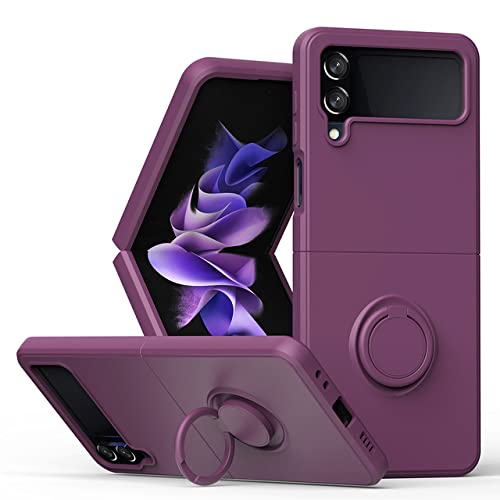 Coque silicone Samsung Z Flip 3 antichoc béquille mate Huawei P50 Pocket