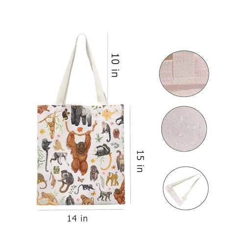 Bolsa Tote VAMSII con diseño de primates miniatura 4