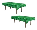 Beistle Palm Leaf Tablecover 2 Piece, Green