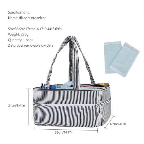 Bolsa organizadora de pañales para bebé de gran capacidad miniatura 5