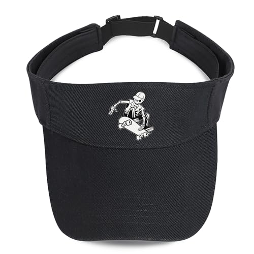 Image of Visors Hat for Women Sun Hat for Men Empty Top Black Running Visors Comfortable UV Protection Sun Visor for Travel Cycling