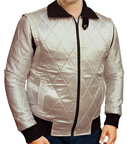 Premium Quality Satin Fabric Quilted Jacket - Golden Embroidery of Scorpio3