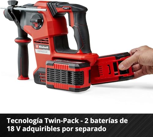 Miniatura 11 de Einhell Martillo Perforador Con Batería Herocco 36 28 Power X-Change Li-Ion, 2x 18 V, Twin-Pack, 3.2 Joule, 29 Nm, Motor Sin Escobillas, Portaherramientas Sds , Incl. E-Box, Sin Batería Ni Cargador