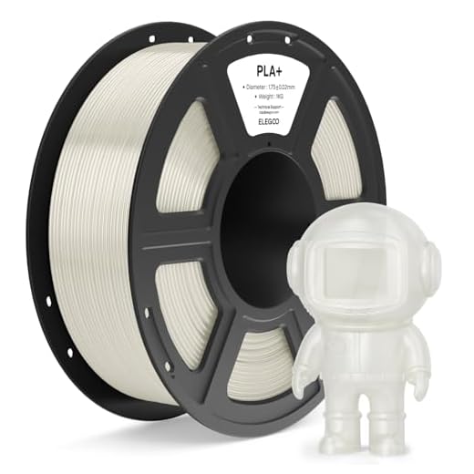 ELEGOO PLA+ Filament 1.75mm Transcluent 1KG, High Toughness PLA Plus 3D Printer Filament Dimensional Accuracy +/- 0.02mm, 1kg Spool(2.2lbs) Fits for Most FDM 3D Printers