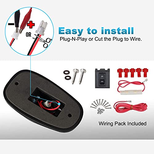 Partsam 5X Amber 24 Led Smoke Cab Roof Running Top Marker Lights 264146Bk Assembly Wire Harness Replacement For 1500 2500 3500 4500 5500 2003-2018 Pickup Trucks #TOP4