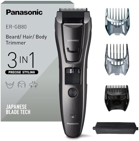 Panasonic ER-GB80-H503 Regolabarba, Tagliacapelli da Uomo, Taglia...