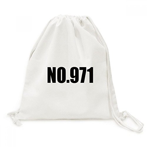 Sac cordon en toile Numéro Chanceux No.971 voyage pliable pratique