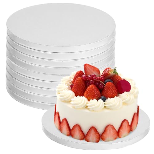 Unomor Non-stick Cake Drums Pcs Cake Base Boards for Multi-tier Designs for Decorative Display Easy Transport