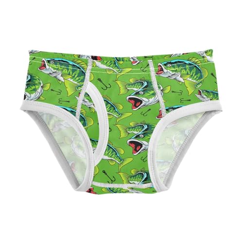 Boys' Underwear Cotton Little Boys Bass Fish Briefs Soft Toddler Underwear 2T-8Y - Main Image