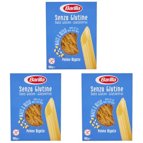 Barilla Penne Rigate Pasta gluten 400g (Lot de 3)