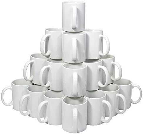 11 oz Porcelain Sublimation Mugs- Case of 36 Mugs