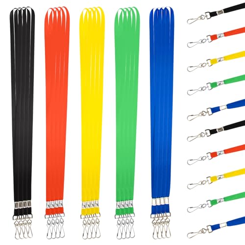 MAQIHAN 20 PCS Lanyards for ID Badges - Bulk Lanyards...