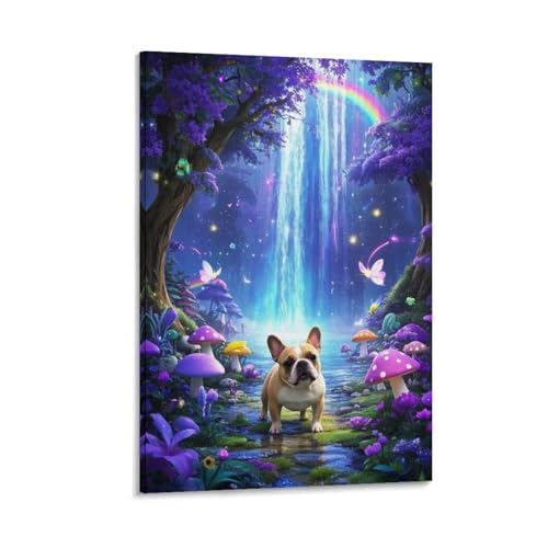 Toile bouledogue français pour créer une ambiance cosy dans la chambre