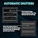 HG Power Upgraded 10 Inch Shutter Exhaust Fan, 647CFM Quiet Garage Exhaust Fan with 8 Foot Long ON/OFF Switch Cable for Chicken Coop, Shed, Basement, Gable, Kitchen, Attic Ventilation Use, Black