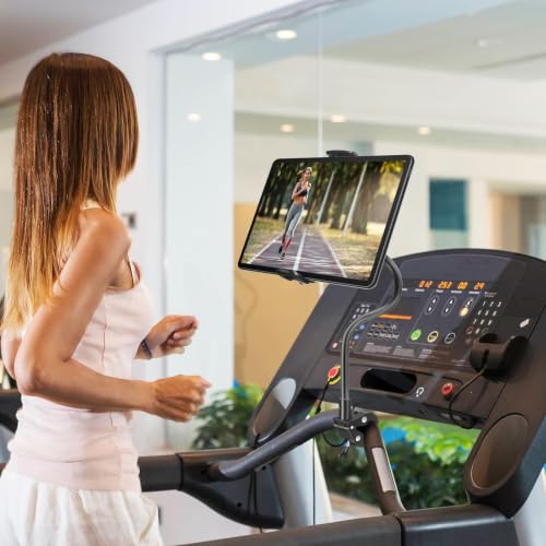 EEEKit Support Tablette pour Vélo, Porte Telephone Velo avec Col de Cygne 360° Rotation pour 4.7 à 13" Téléphone Tablette – vue 2