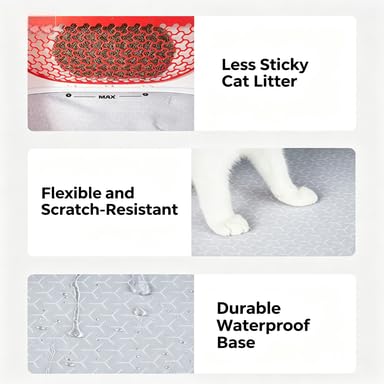 Tappeto sostitutivo per lettiera per gatti automatica – Impermeabile, antiscivolo, facile da pulire, 40,6x40,9 cm – Tappeto per Smart Cat Toilet e per PuraMax