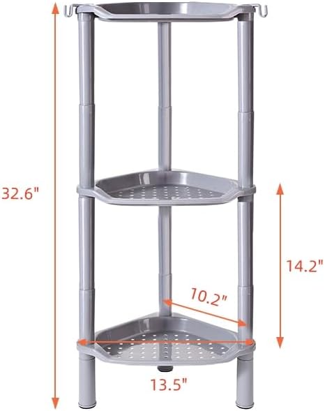 Miniatura 4 de SLZBCY Organizador de ducha de 3 niveles, organizador de ducha de plástico inoxidable para baño, bañera, plato de ducha, 13.5 x 10 x 26 pulgadas,