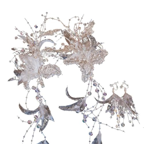 Pince fleur en dentelle de mariée pour fixer et illuminer une coiffure de mariage