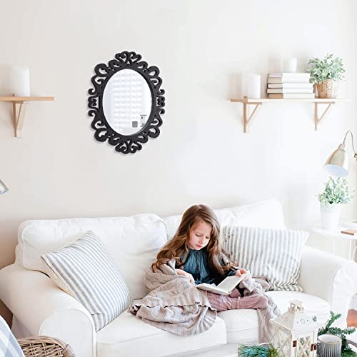 Aoaopq Wall Mirror Antique Vanity Wall Mounted Baroque Style Black Vintage Living Room Hallway Decorative Mirror For Bathroom Room Bedroom Home Mirror Small Hanging Entryway 16 X 12 Inches #TOP6