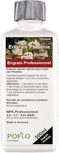 POFLOEngrais liquide NPK professionnel pour espèces Photinia (500 ml)