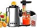 Produktbild AUCMA Entsafter Slow Juicer Leistungsstarker Entsafter für Obst und Gemüse Kältepresse für Sellerie, Ruhiger Motor & Umkehrfunktion & 2 Geschwindigkeiten & Reinigungsbürste(150 Watt/Silber)