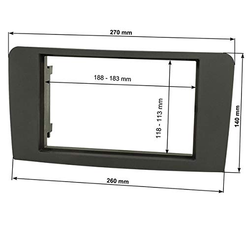 Sound-way - Kit Montage Cadre de Radio Adaptateur autoradio 1 DIN / 2 DIN pour Mercedes Classe M W164 / GL X164 - KA11-087