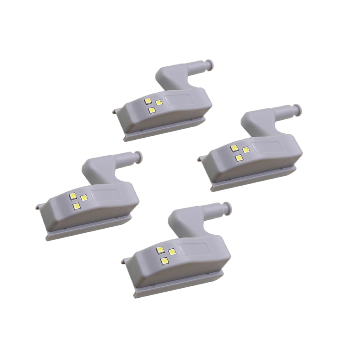 NUOBESTY 4pcs Cabinet Hinge Led Light Battery-Driven Hinge Lights for Cupboards and Wardrobes Low Energy Consumption High Brightness for Home Kitchen and Office Use