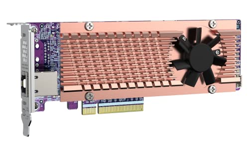 Image of QNAP QM2-2P410G1T 2 x PCIe Gen4 NVMe SSD & 10GbE (10G /5G /2.5G /1G /100M) Port Expansion Card to Enhance Performance