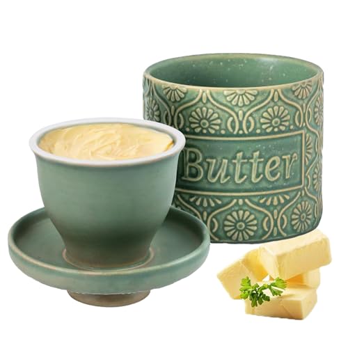 Eabdice Burriera francese in ceramica, regalo di Natale per la cucina, burro fresco e spalmabile
