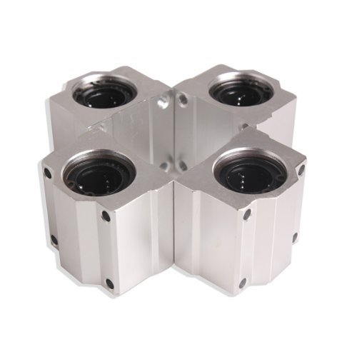 Vktech 4 Pcs Sc20Uu 20Mm Aluminum Linear Motion Ball Bearing Slide Bushing For Cnc #TOP15