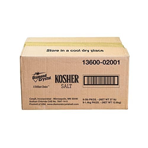 Diamond Crystal Kosher Salt, 3LB, Pack of 9, Full Case