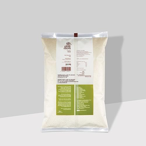Image of Pure & Sure Organic Rava 1Kg |Organic Sooji Rava | Premium Rawa Suji | Healthy & Natural Upma| Suji for Idli, Dosa & Halwa (Pack of 2)