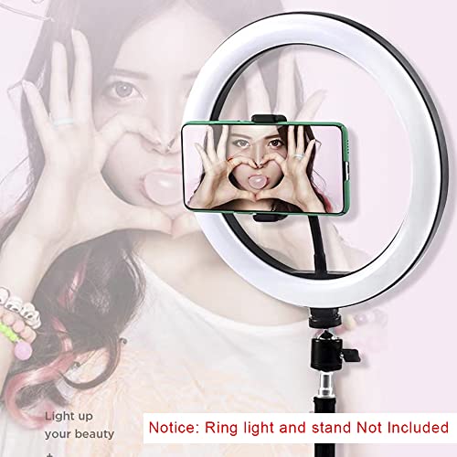 2 Pack Universal Ring Light Phone Holder Flexible Ring Light Phone Attachment With Hot Shoe And 1/4 Adapter Cell Phone Mount For Ring Light And Tripod Stand Replacement #TOP1