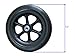 Wheelchair 12 inch Rear Wheel Assembly 12 1/2 x 2 1/4 Replacement Wheels for Manual Wheelchairs PU Foam Tire.Non-Slip Solid Tires with 12mm Bearings(1Ea,Black)
