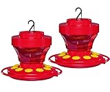 First Nature 16 oz. Hummingbird Flower Feeder (2 Pack)